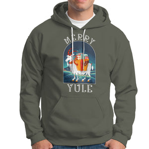 Yule Goat Jul Nordic Yuletide Merry Christmas Hoodie TS09 Military Green Printyourwear