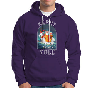 Yule Goat Jul Nordic Yuletide Merry Christmas Hoodie TS09 Purple Printyourwear