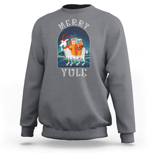Yule Goat Jul Nordic Yuletide Merry Christmas Sweatshirt TS09 Charcoal Printyourwear