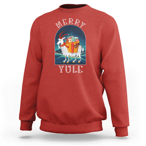 Yule Goat Jul Nordic Yuletide Merry Christmas Sweatshirt TS09 Red Printyourwear