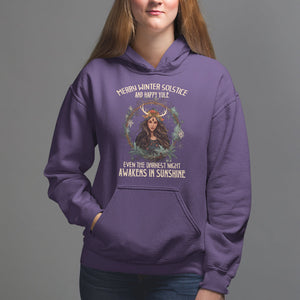 Merry Winter Solstice And Happy Yule Fairy Awakens In Sunshine Hoodie TS09 Purple Printyourwear