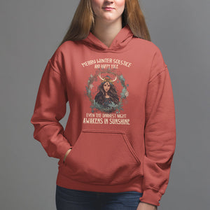 Merry Winter Solstice And Happy Yule Fairy Awakens In Sunshine Hoodie TS09 Red Printyourwear