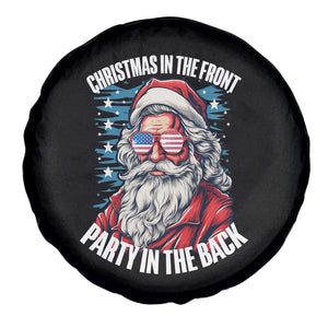 Christmas in the Front Party in the Back USA Patriotic Santa Spare Tire Cover TS09 Print Your Wear