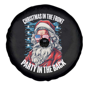 Christmas in the Front Party in the Back USA Patriotic Santa Spare Tire Cover TS09 Print Your Wear