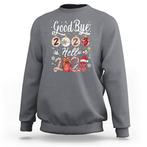 Goodbye 2023 Hello 2024 Happy New Year's Eve Sweatshirt TS09 Charcoal Printyourwear