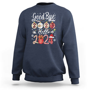 Goodbye 2023 Hello 2024 Happy New Year's Eve Sweatshirt TS09 Navy Printyourwear