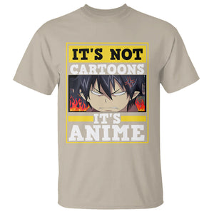 It's Not Cartoons It's Anime T Shirt Angry Eyes Japanese Manga TS09 Sand Printyourwear