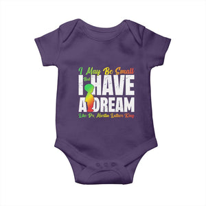 Martin Luther King Jr Baby Onesie I May Be Small But I Have A Dream Like King MLK TS09 Purple Print Your Wear