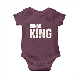 Martin Luther King Jr Day Baby Onesie Honoring The King MLK TS09 Maroon Print Your Wear