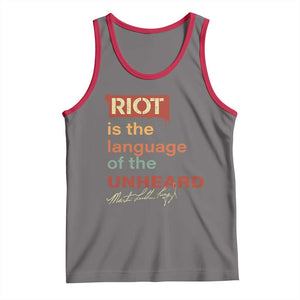 Martin Luther King Jr Tank Top A Riot Is The Language Of The Unheard TS09 Deep Heather Red Print Your Wear