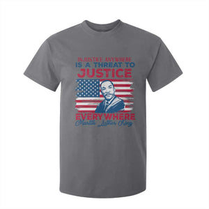 Martin Luther King Jr Day T Shirt For Kid Injustice Anywhere Is A Threat To Justice Everywhere TS09 Charcoal Print Your Wear