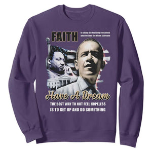 Obama MLK Martin Luther King Jr Sweatshirt TS09 Purple Print Your Wear