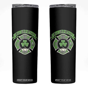 Irish Firefighter Skinny Tumbler Fir Na Tine Man Of Fire Celtic Claddagh Cross TS09 Black Print Your Wear