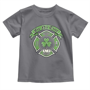 Irish Firefighter Toddler T Shirt Fir Na Tine Man Of Fire Celtic Claddagh Cross TS09 Charcoal Print Your Wear