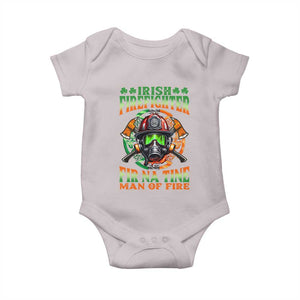 Fir Na Tine Man Of Fire Baby Onesie Irish Firefighter Pride TS09 Ice Gray Print Your Wear