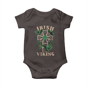 Irish Viking Baby Onesie Celtic Cross Odin's Raven TS09 Dark Chocolate Print Your Wear