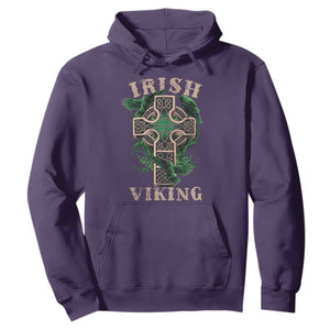 Irish Viking Hoodie Celtic Cross Odin's Raven TS09 Purple Print Your Wear