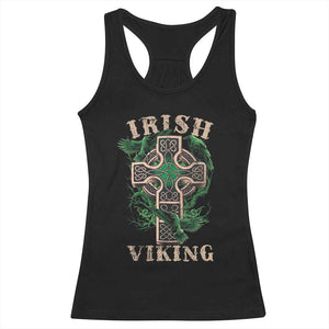 Irish Viking Racerback Tank Top Celtic Cross Odin's Raven TS09 Black Print Your Wear