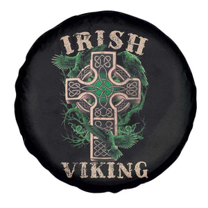 Irish Viking Spare Tire Cover Celtic Cross Odin's Raven TS09 Print Your Wear