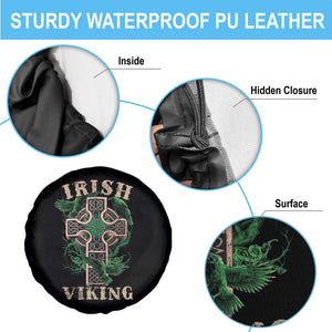 Irish Viking Spare Tire Cover Celtic Cross Odin's Raven TS09 Print Your Wear