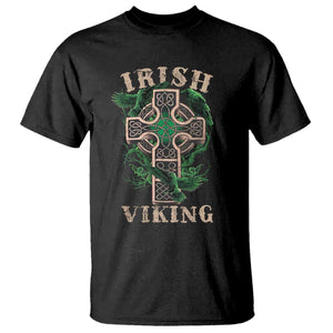 Irish Viking T Shirt Celtic Cross Odin's Raven TS09 Black Print Your Wear