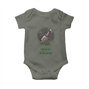 Irish Viking Baby Onesie Celtic Thor Mjolnir TS09 Military Green Print Your Wear