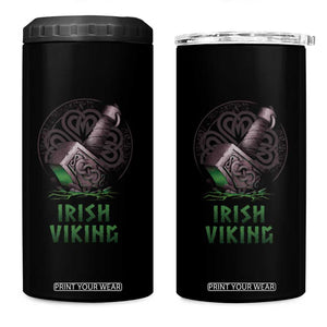 Irish Viking 4 in 1 Can Cooler Tumbler Celtic Thor Mjolnir TS09 One Size: 16 oz Black Print Your Wear