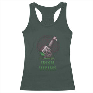Irish Viking Racerback Tank Top Celtic Thor Mjolnir TS09 Dark Forest Green Print Your Wear
