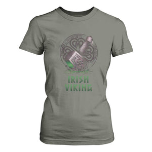 Irish Viking T Shirt For Women Celtic Thor Mjolnir TS09 Military Green Print Your Wear
