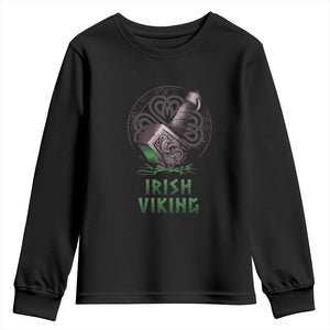 Irish Viking Youth Sweatshirt Celtic Thor Mjolnir TS09 Black Print Your Wear