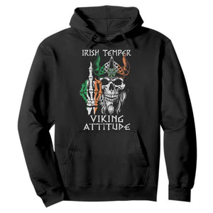 Funny Irish Viking Hoodie Irish Temper Viking Attitude TS09 Black Print Your Wear