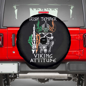 Funny Irish Viking Spare Tire Cover Irish Temper Viking Attitude TS09 Black Print Your Wear