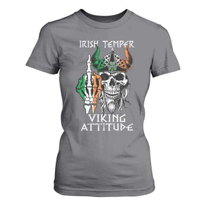 Funny Irish Viking T Shirt For Women Irish Temper Viking Attitude TS09 Charcoal Print Your Wear