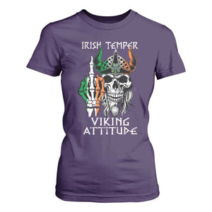 Funny Irish Viking T Shirt For Women Irish Temper Viking Attitude TS09 Purple Print Your Wear