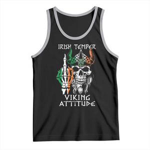 Funny Irish Viking Tank Top Irish Temper Viking Attitude TS09 Black Athletic Heather Print Your Wear