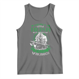 Funny Viking St. Patrick's Day Tank Top Everyone Is A Little Irish On St. Patrick's Day Except The Viking We're Still Viking TS09 Black Heather Print Your Wear