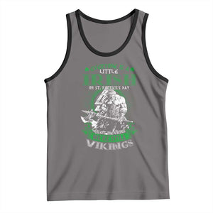 Funny Viking St. Patrick's Day Tank Top Everyone Is A Little Irish On St. Patrick's Day Except The Viking We're Still Viking TS09 Deep Heather Black Print Your Wear