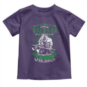 Funny Viking St. Patrick's Day Toddler T Shirt Everyone Is A Little Irish On St. Patrick's Day Except The Viking We're Still Viking TS09 Purple Print Your Wear
