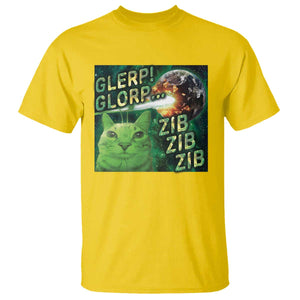 Funny Alien Cat Meme T Shirt Glerp Glorp Zib Zib TS09 Daisy Print Your Wear