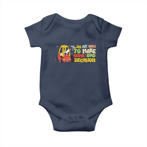Funny Goose On My Way To Make Some Bad Decisions Baby Onesie TS09 Navy Print Your Wear