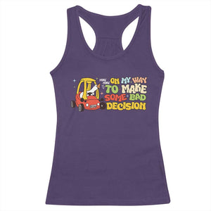 Funny Goose On My Way To Make Some Bad Decisions Racerback Tank Top TS09 Purple Print Your Wear