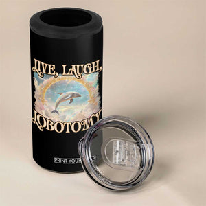 Funny Dolphin Meme 4 in 1 Can Cooler Tumbler Live Laugh Lobotomy TS09 Print Your Wear