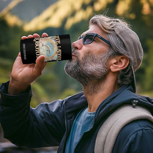 Funny Dolphin Meme 4 in 1 Can Cooler Tumbler Live Laugh Lobotomy TS09 Print Your Wear