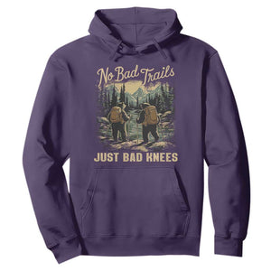 Hiking Hoodie No Bad Trails Just Bad Knees TS09 Purple Print Your Wear