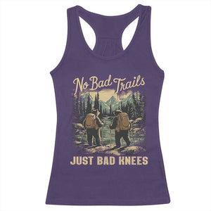 Hiking Racerback Tank Top No Bad Trails Just Bad Knees TS09 Purple Print Your Wear