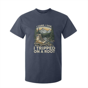 Hiking T Shirt For Kid I Came I Saw I Tripped On A Root TS09 Navy Print Your Wear