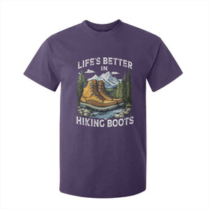 Hiking T Shirt For Kid Life's Better in Hiking Boots TS09 Purple Print Your Wear