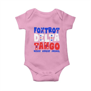FDT Foxtrot Delta Tango Baby Onesie TS09 Light Pink Print Your Wear