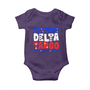 FDT Foxtrot Delta Tango Baby Onesie TS09 Purple Print Your Wear