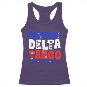 FDT Foxtrot Delta Tango Racerback Tank Top TS09 Purple Print Your Wear